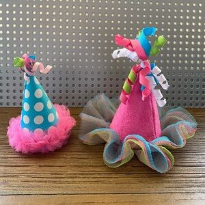 Birthday Party Hat Hair Clips - Lot of 2